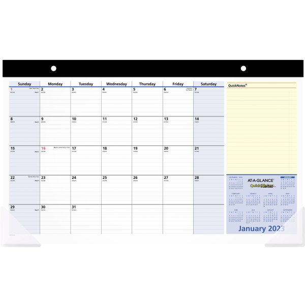 AT-A-GLANCE 2023 RY QuickNotes Compact Monthly Desk Pad Calendar 5471134