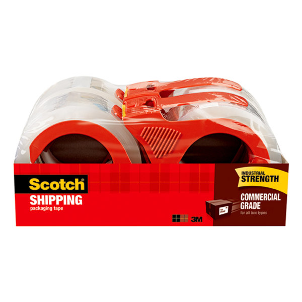 Scotch H180 Box Sealing Tape Dispenser 2 Rolls of Tape Included