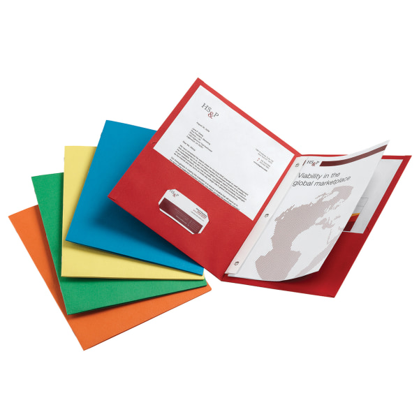 Office Depot Brand 2 Pocket Paper Folders Yellow Pack Of 25