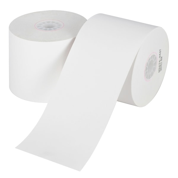 White 554045 Office Depot Single-Ply Paper Rolls 3in x 150ft Carton Of 50 