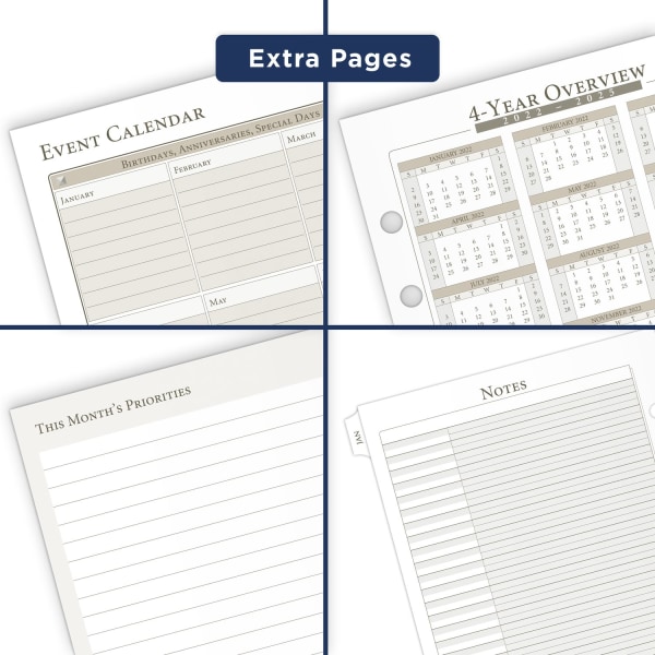 Day-Timer Two Page Per Day Reference Planner Refills, Loose-Leaf, Desk  Size, 5 1/2 x 8 1/2, Daily