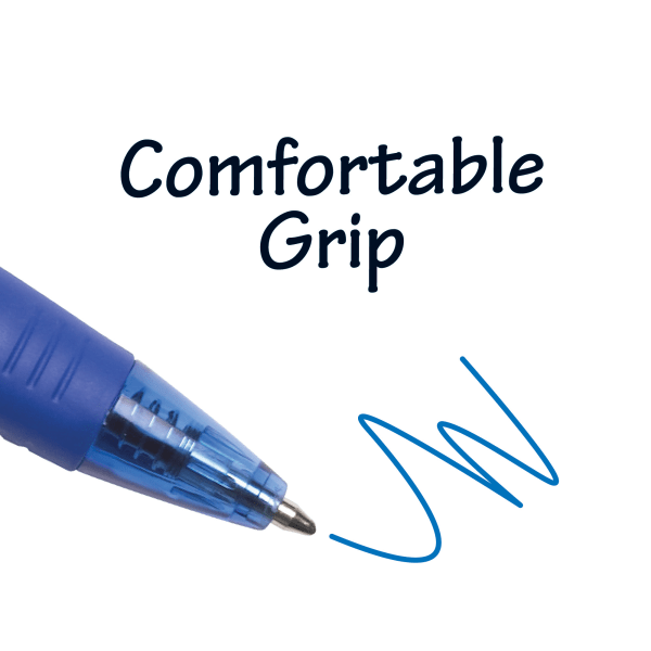 Bic Cristal Grip Ball Pens Medium Nib - Blue - Pack of 4