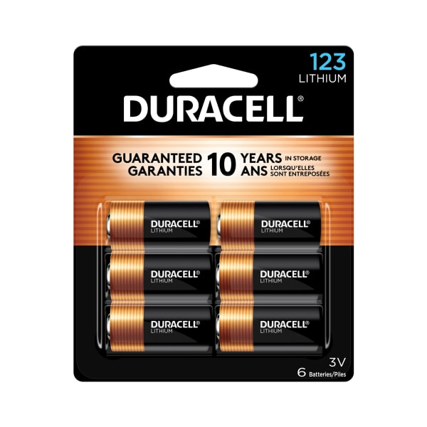Specialty High-Power Lithium Batteries, 123, 3 V, 6/Pack DURDL123AB6PK