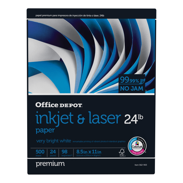 Office Depot Brand Multi Use Printer Copier Paper Letter Size 8 12 x