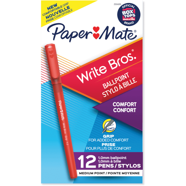 Paper Mate InkJoy 100 RT Pens Medium Point 1.0 mm Translucent Black Barrels  Black Ink Pack Of 12 - Office Depot