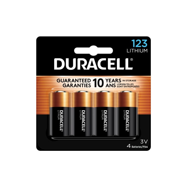 Duracell 123 Lithium Battery — 4-Pack, Model# DURDL123AB4PK