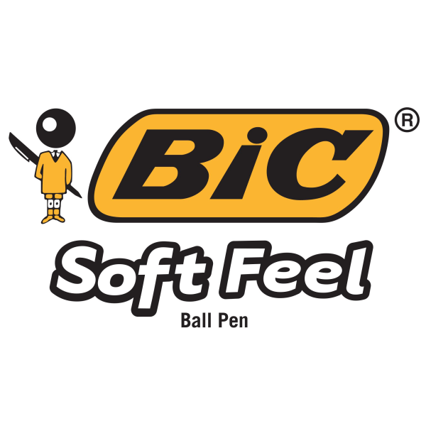BIC® Soft Feel® Stick Pens, Medium Point, 1.0 mm, Black Barrel, Black Ink,  Pack Of 12 - Zerbee