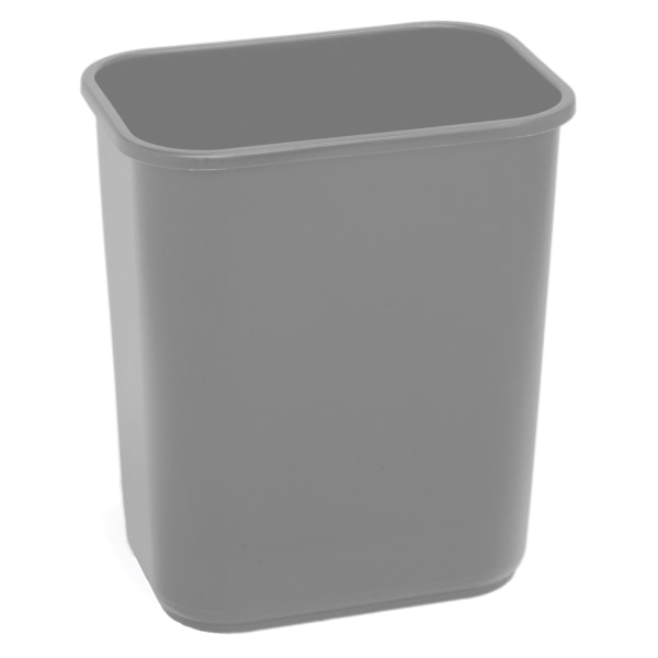 Rubbermaid Rectangular Plastic Trash Can 7 Gallons 15 H x 14 12 W x 10 12 D  Black Pack Of 3 Cans - Office Depot