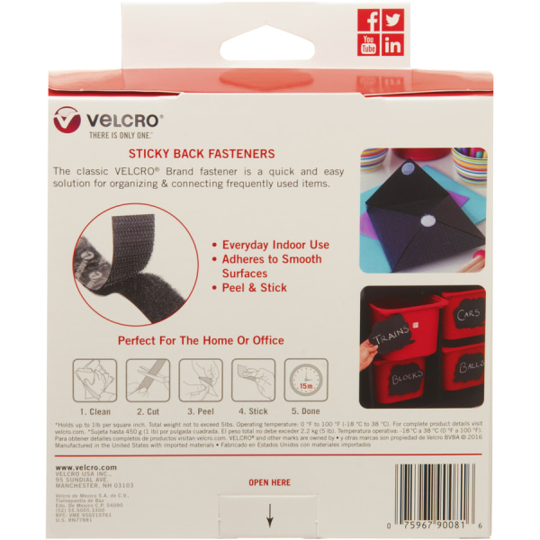 Clear VELCRO® Brand Tape Combo Pack - 3/4 x 15
