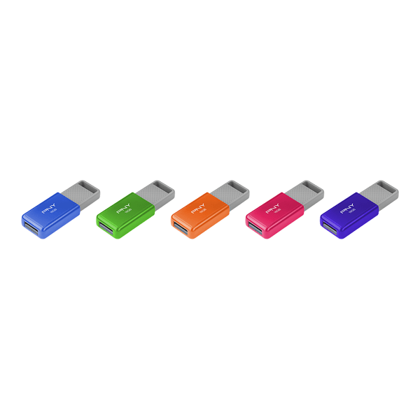 PNY 2.0 Flash Drives, 16GB, Assorted Colors, Pack Of 5 Flash Drives - Zerbee