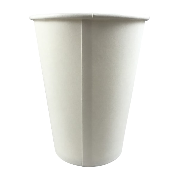 Paper Hot Cups, 16 oz, White, 1,000/Carton - Zerbee
