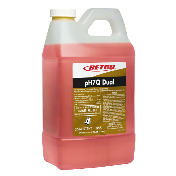 pH7Q Dual Neutral Disinfectant Cleaner, Lemon Scent, 67.6 oz Bottle, 4/Carton pH7Q Dual Neutral Disinfectant Cleaner, Lemon Scent, 67.6 oz Bottle, 4/Carton