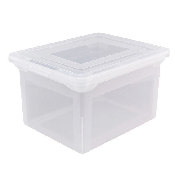 Office Depot Brand Attached Lid Storage Container 12 H x 17 W x 27 D Gray -  Office Depot
