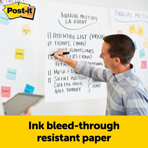 Post-it Self-Stick Plain White Paper Wall Pad - MMM566CT 