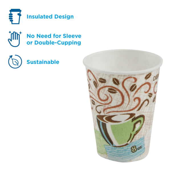 Dixie PerfecTouch Insulated Paper Hot Cup 12 oz. - 1000/Case