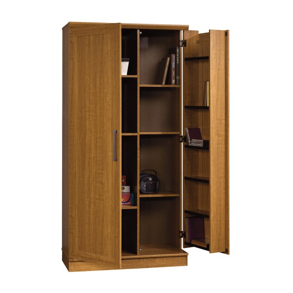 Sauder Homeplus Storage Cabinet in Sienna Oak Finish