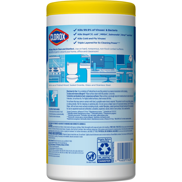 Clorox Disinfecting Wipes, Bleach Free Cleaning Wipes Crisp Lemon - 35 Count