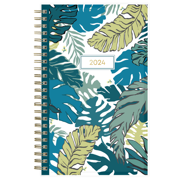 2024 Blue Sky™ Grenada CYO Weekly/Monthly Planning Calendar, 5" x 8",  Green, January to December 2024, 137275 - Zerbee