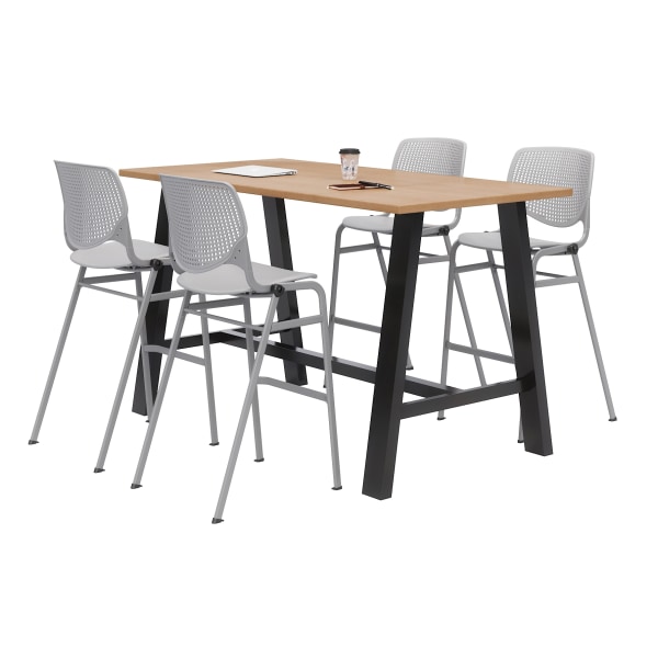 KFI Midtown Bistro Table With 4 Stacking Chairs 6139480