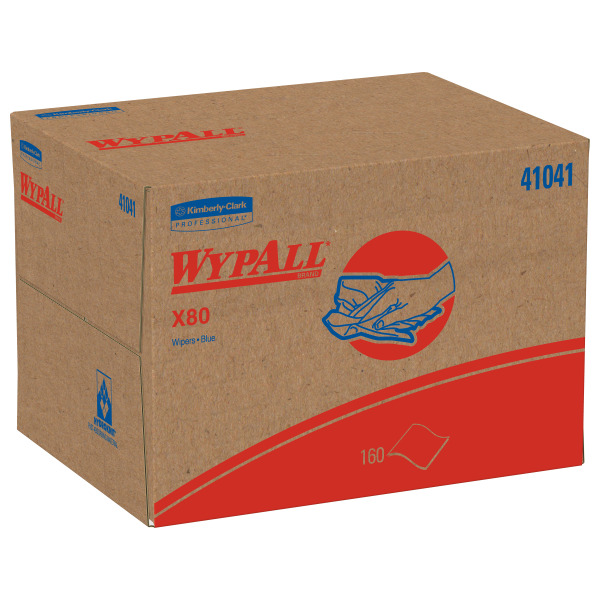 Kimberly-Clark Professional&trade; Wipers Wypall&trade; X80 Brag&trade; Box , Box Of 160 KCC41041