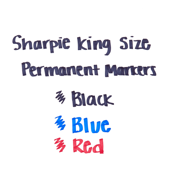 Sharpie King-Size Permanent Markers, Black, Pack Of 12
