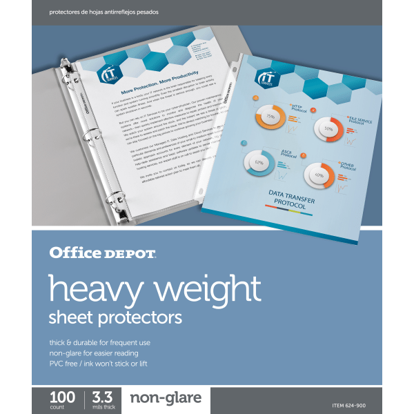 Office Depot Brand 10 Pocket Sheet Protector 8 12 x 11 Clear - Office Depot