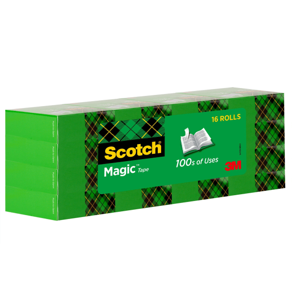 Scotch® Magic™ Invisible Tape, 3/4 x 1000, Clear, Pack of 18 rolls -  Zerbee