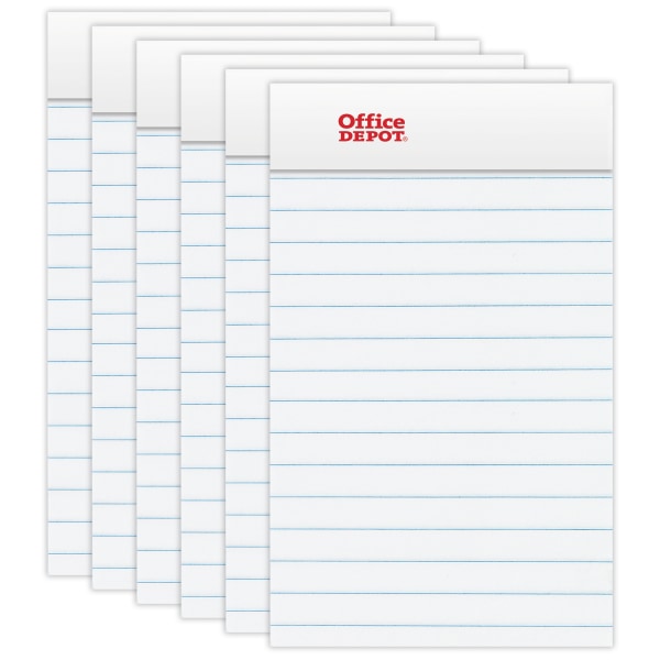 Office Depot Brand Professional Legal Pad With Privacy Cover 5 x 8 Narrow  Ruled White 100 Pages 50 Sheets Black - Office Depot