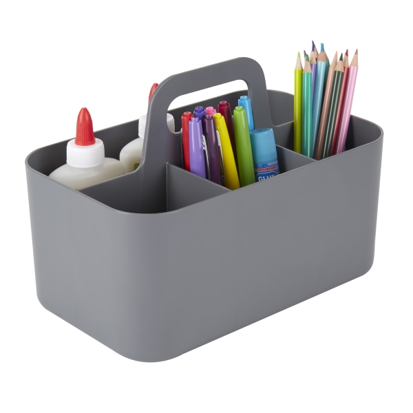 Realspace™ Stackable Storage Caddy, Small Size, Gray - Zerbee