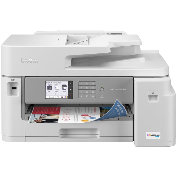 Brother MFC L2710DW Wireless Laser All In One Monochrome Printer With  Refresh EZ Print Eligibility - Office Depot