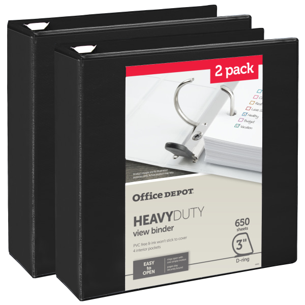 Office Depot® HeavyDuty View 3Ring Binder Zerbee