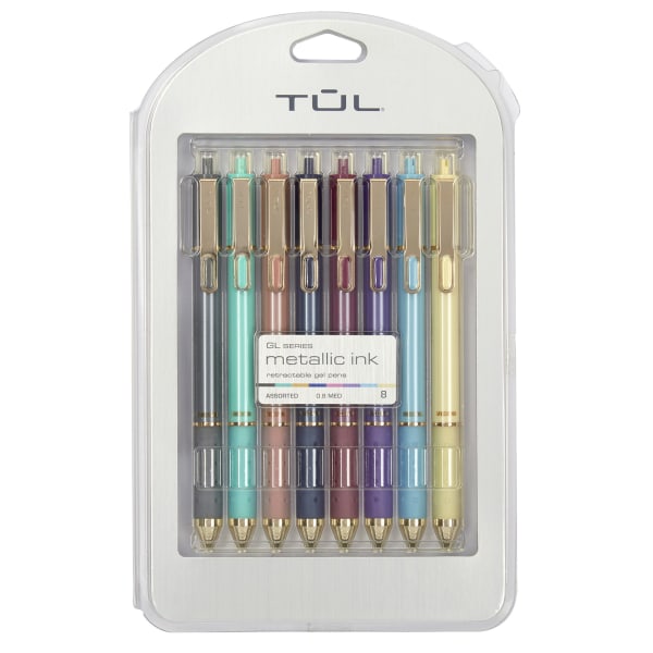 Gel Pens, line 0,8 mm, silver, 6 pc/ 1 pack
