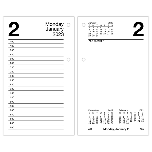 AT-A-GLANCE 2023 RY Daily Loose-Leaf Desk Calendar Refill 6405487