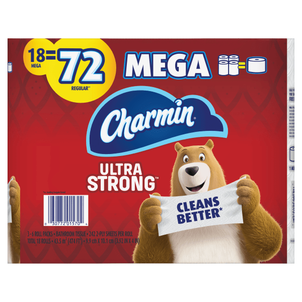 Charmin Ultra Strong 2-Ply Mega Toilet Paper Rolls 6501375