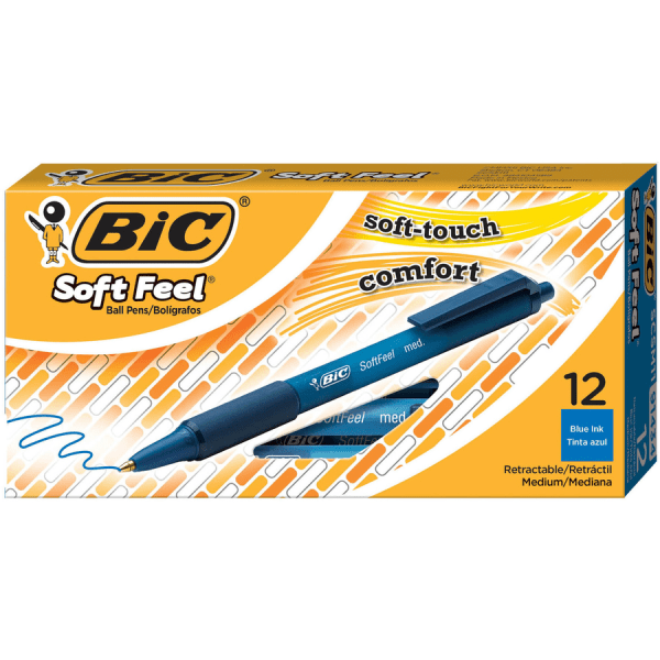 BIC 4 Color Retractable Ballpoint Pen Medium Point 1.0 mm Blue