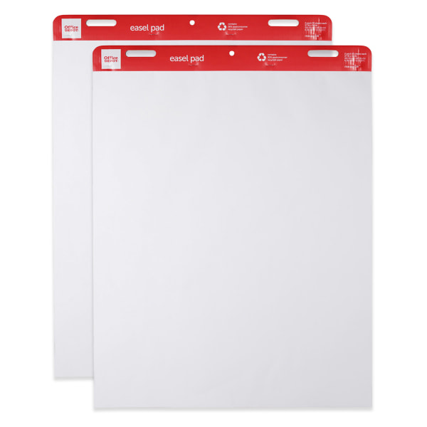 Easel Pad, 20 x 23, Tabletop with Built-In Stand, 25 Sheets, 30%  Recycled, White