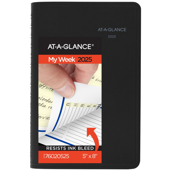 At-A-Glance QuickNotes Appointment Book Planner - Large Size - Julian Dates - Weekly, Monthly - 12 Month - January 2024 - December 2024 - 8:00 AM to 5:00 PM - Hourly - 1 Week, 1 Month Double Page Layout - 8