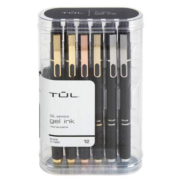 Retractable Pen With Gold Clip Black Ink Ballpoint Pens Minimalist Click  Pen Pens for Work Office School Planner Journaling Pens 
