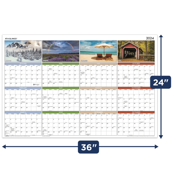 bloom 2024 Calendar Year Desk & Wall Calendar, 16 x 21, Holiday Icons –  bloom daily planners