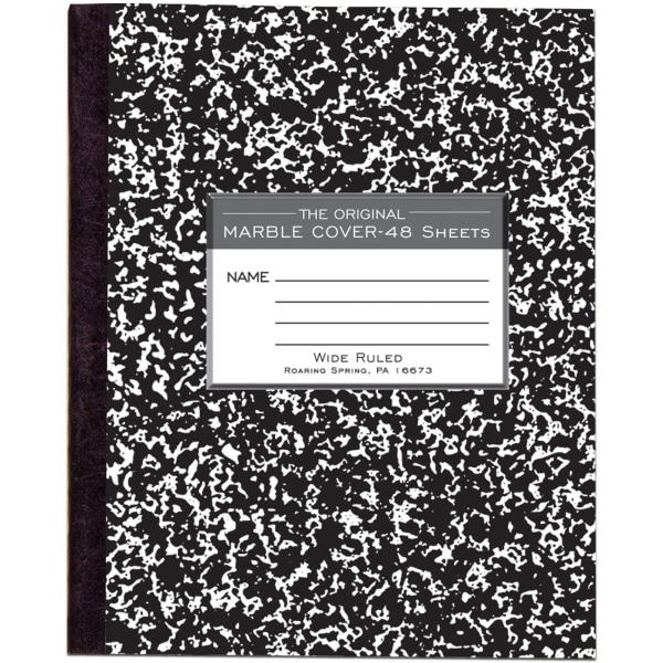 Roaring Spring Tape Bound Composition Notebook, 8 1/2" x 7", 48 Sheets