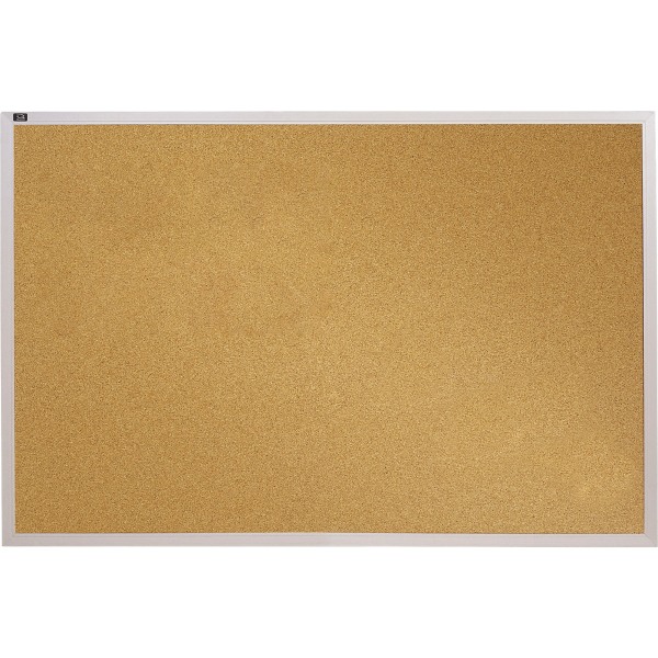 Quartet® Education Cork Bulletin Board, 72" x 48", Aluminum Frame With