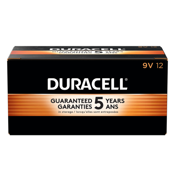  Duracell Coppertop 9V Battery, 2 Count Pack, 9-Volt