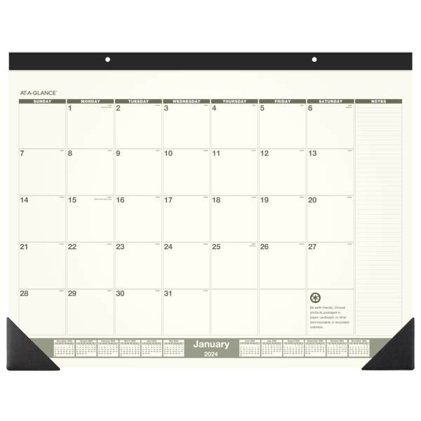 At-a-glance Recycled Monthly Desk Pad 22 x 17 2024 SK32G00