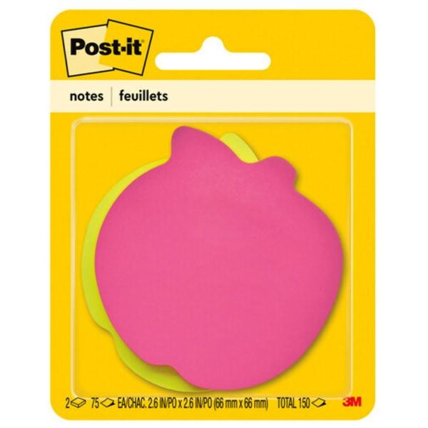 Post-it&reg; Notes Super Sticky Die-Cut Apple Notes MMM7350APL