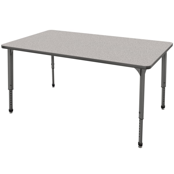 Marco Group&trade; Apex&trade; Series Rectangle Adjustable Table, 30&quot;H 60&quot;W x 30&quot;D, Gray Nebula/Gray 697494