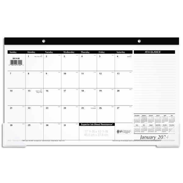 2024 ATAGLANCE® Desk Pad Calendar Zerbee