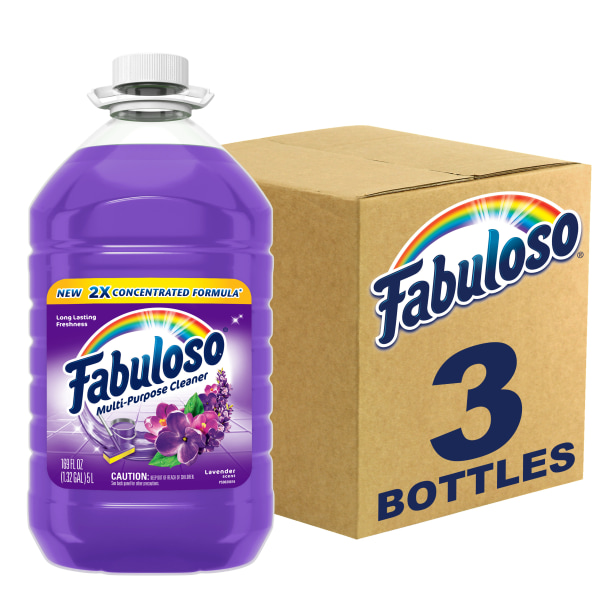 Fabuloso® All-Purpose Cleaner, Lavender Scent, 1 Gallon, Case Of 4 Bottles
