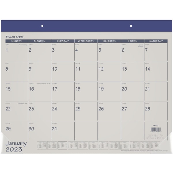 AT-A-GLANCE Fashion 2023 RY Color Monthly Desk Pad 7116909