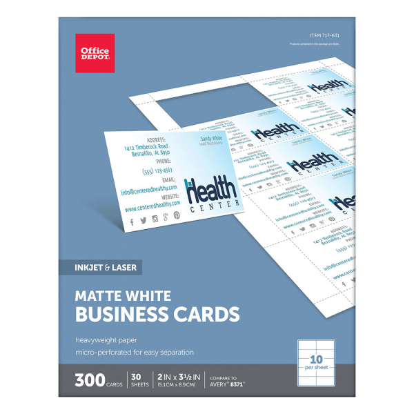 Office Depot® Brand Matte Business Cards - Zerbee