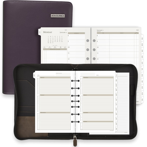 ATAGLANCE 2023 RY Daily Planner Two Page Per Day Refill, LooseLeaf